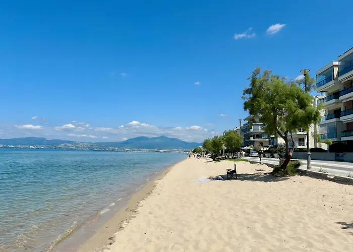 Nouri Schoene In Direkter Strandnaehe, Schnelles Internet, Freies Parken, Nahe Flughafen 公寓 Peraía